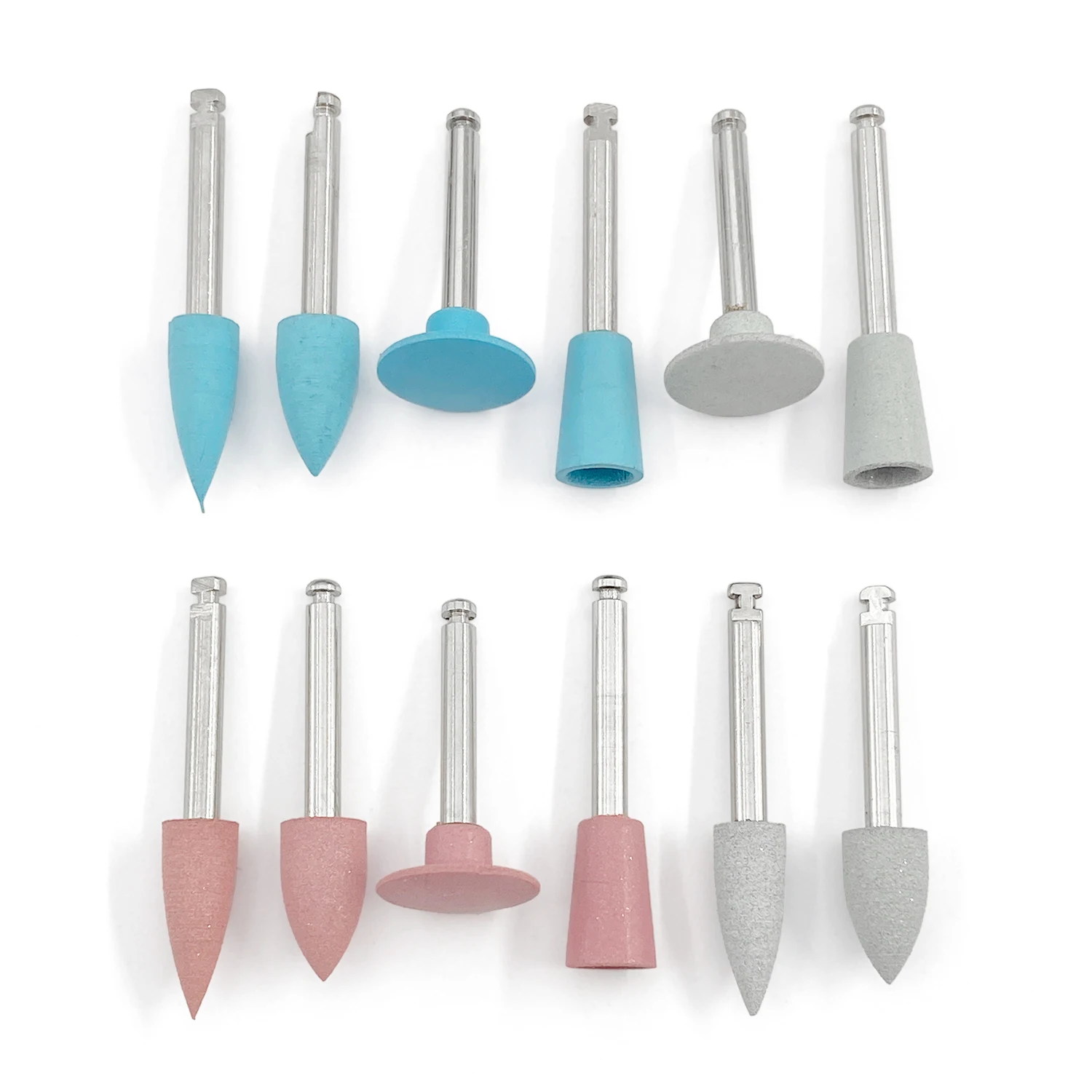 WellCK 10Pcs/Pack Dental Silicone Grinding Heads Teeth Polisher for Low-speed Machine Polishing Brush Dental Tools Dentistry Lab