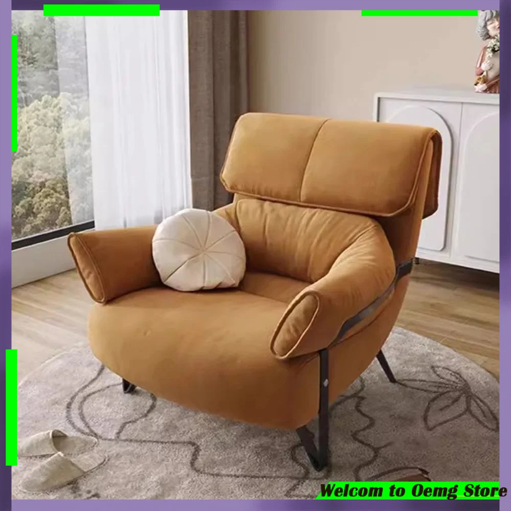 Luxury Fluffy Armchair Cozy Living Room Back Support Chair Nordic Design Bedroom Decor Perfect For Adults Relaxation Decoraction