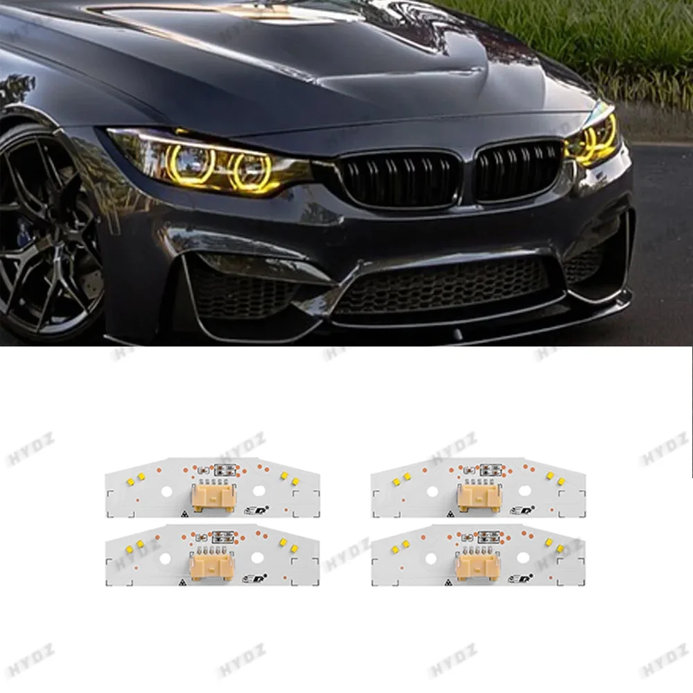 

Lemon-Yellow Angel Eyes DRL LED Daytime Running lights Module Board For BMW Pre LCI F80 F82 LCI M3 M4 4 Series Replace 2014-2017