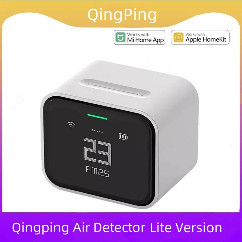 Qingping Air Detector lite IPS Screen Touch Operation Pm2.5  Control Air Monitor Homekit work with Xiaomi Apple Homekit Mi home