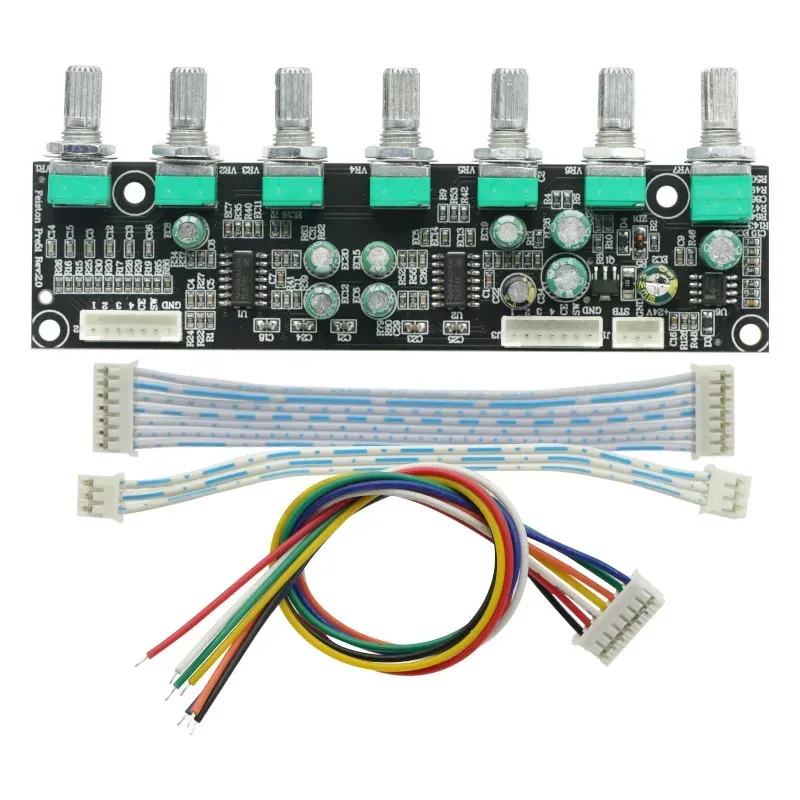 1PCS XY DC12-24V 5.1 front power amplifier tone module independent channel volume + low-frequency adjustment