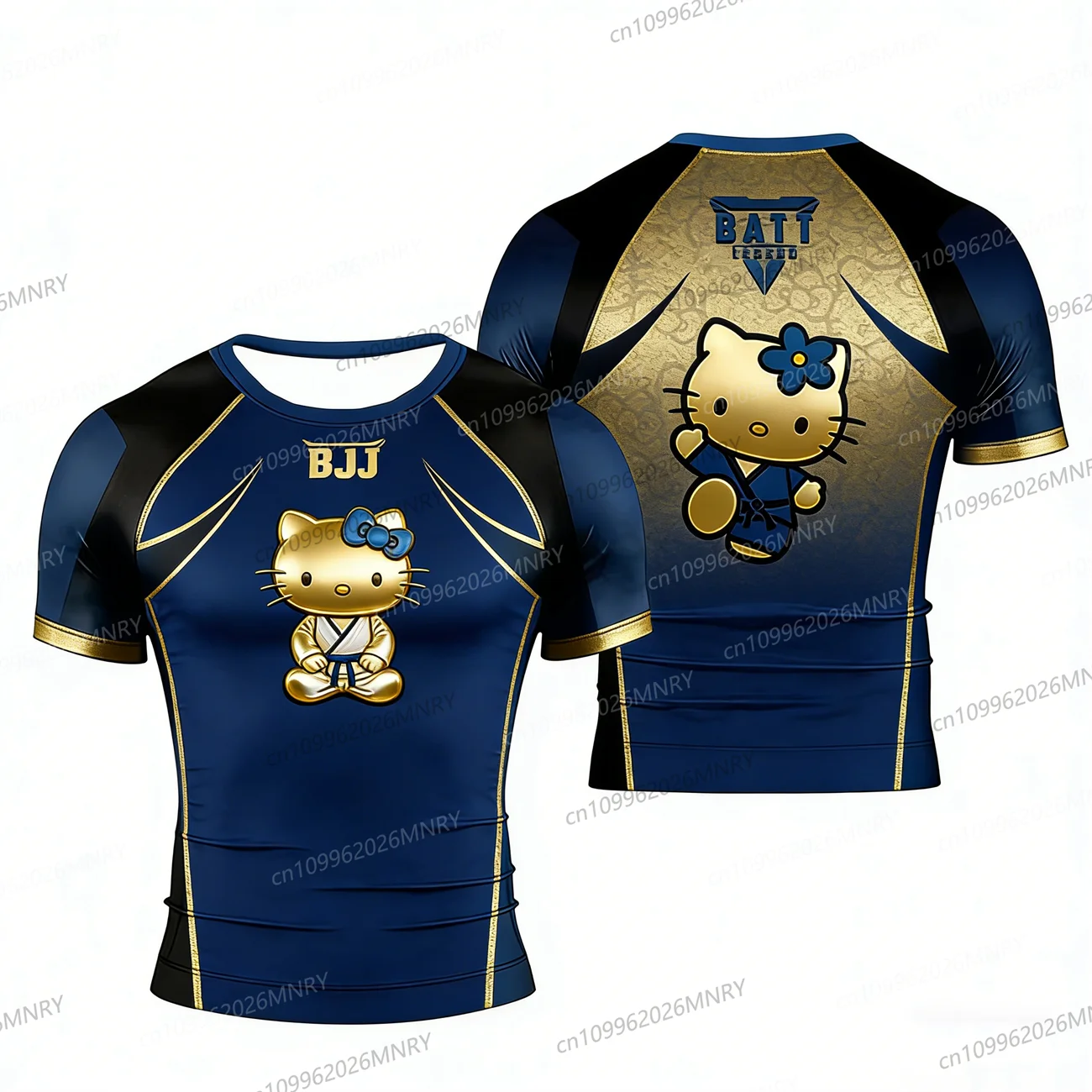 T-shirt imprimé Hello Kitty pour hommes et femmes, maillot de football, de jujitsu, de gymnastique, 
