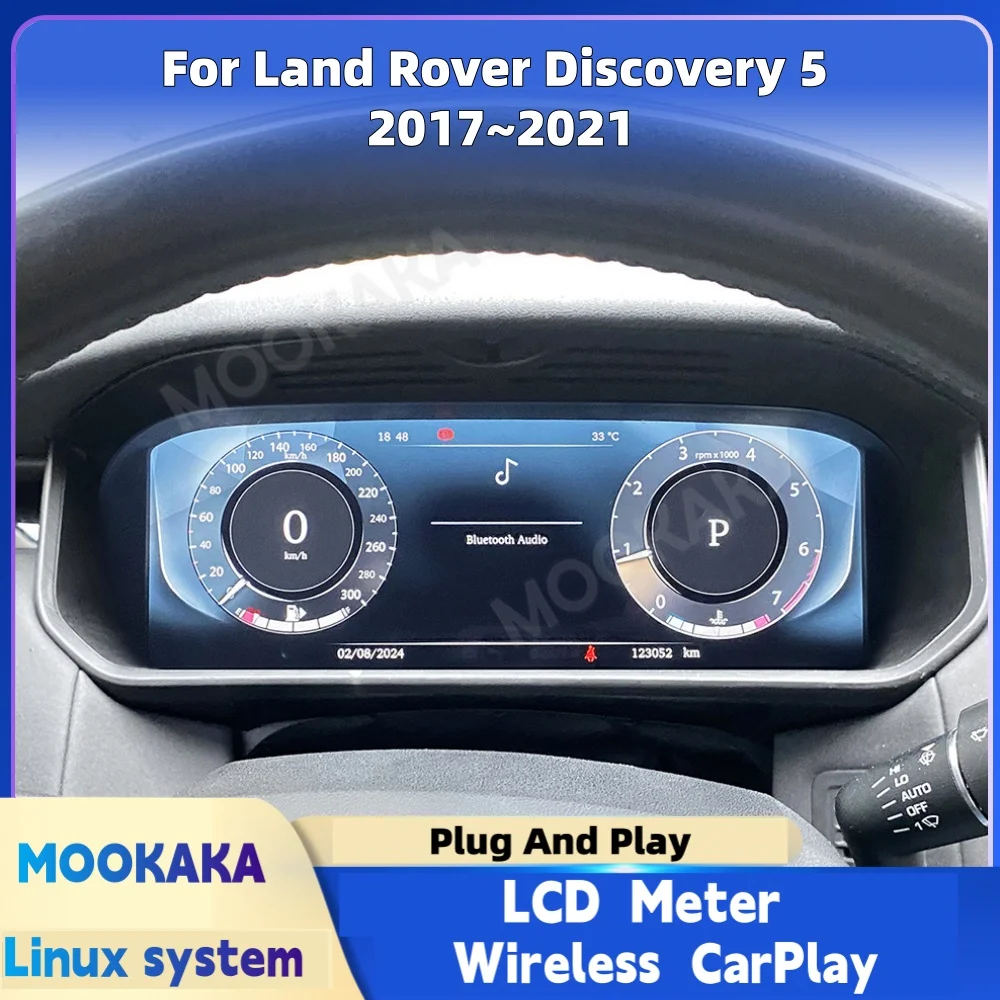 Digital Dashboard For Land Rover Discovery 5 2017~2021 Car Cluster LCD Meter Virtual Cockpit Digital Instrument Panel Head Unit