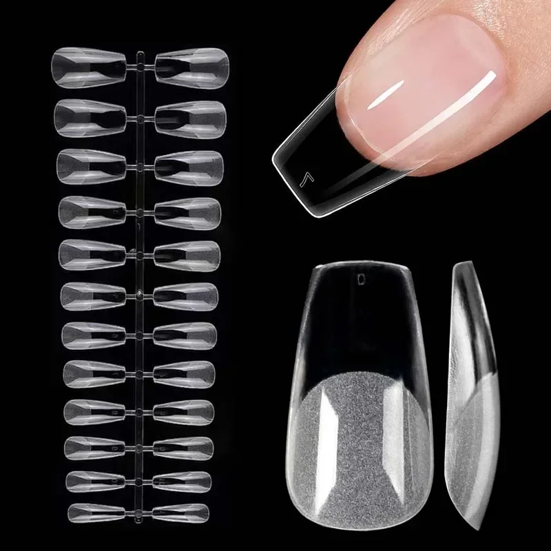 Soft Gel Unhas Postiças, Cápsula, Quadrado, Oval, Amêndoa Unhas Dicas para Extensão, pontas do dedo, DIY Arte, Imprensa em Unhas, Ferramenta Manicure