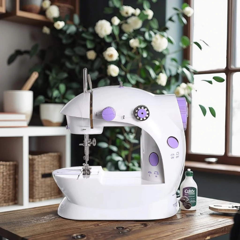 Cheap Mini DC Power Pedal Sewing Machine 505A New Condition Plastic Russian Manual Portable Sewing for Knitting