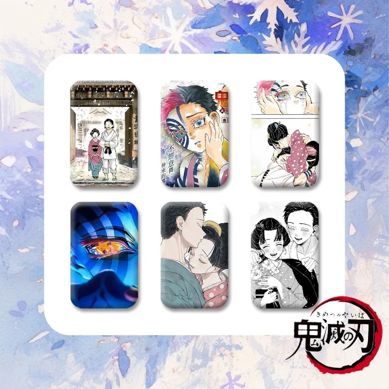 

New Akaza Koyuki Demon Slayer: Kimetsu No Yaiba Anime Peripheral Cute Cartoon Creativity 85mmx55mm Tinplate Badge Gifts