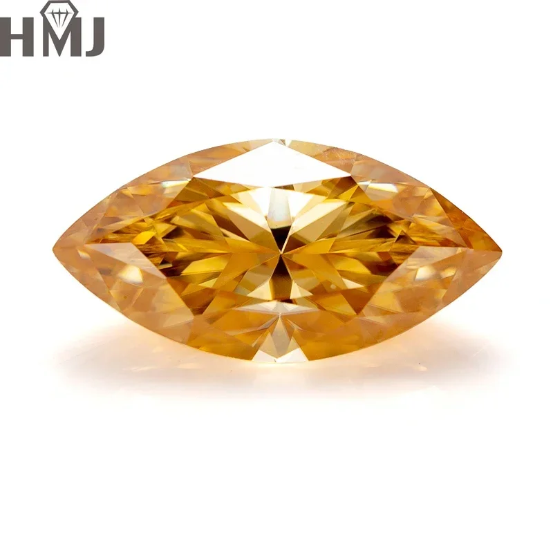 

HMJ Loose Moissanite Stones D Color Marquise Cushion Princess Heart Oval Radiant Pear Round Emerald Asscher Champagne