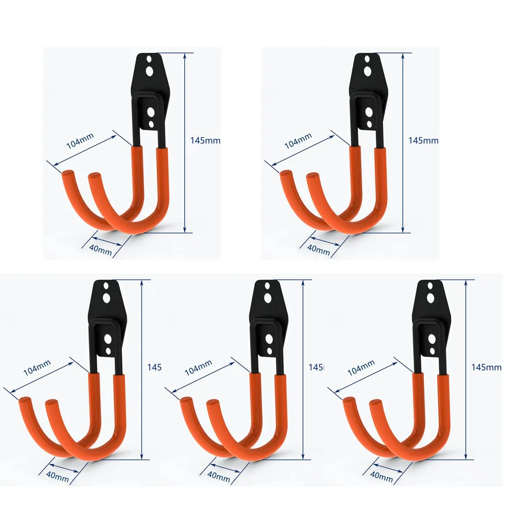 Zware metalen haak Garage Organizer Wandmontage Fietshanger Haken Wandmontage Antislip opberghaak voor ladders Tuingereedschap