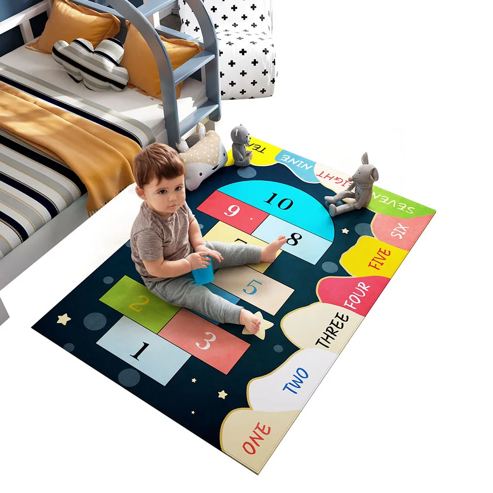 

Creative Hopscotch Carpet for Children Long-Lasting Material Fun Indoor Outdoor Play Mat Ideal Gift for Kids Room Decorative
