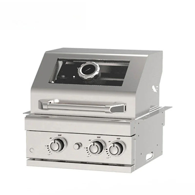 Stainless Steel 2 Burner BBQ Built-in Cabinet Outdoor