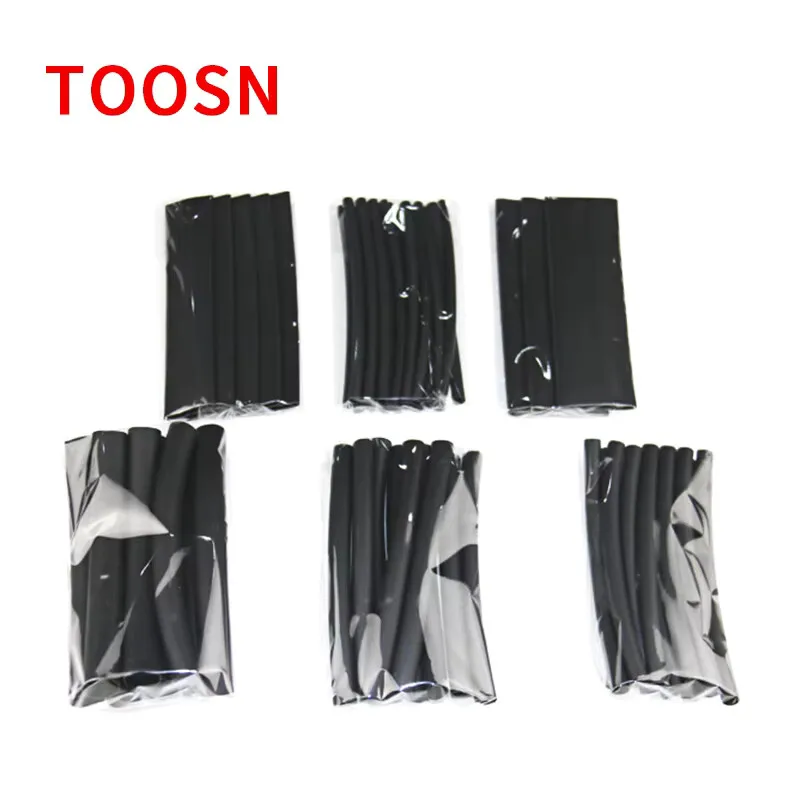

TOOSN 53pcs Heat shrinkable tube Black kit 3:1 Adhesive glue Guaina termorestringente Gaine thermo Cable sleeve Heatshrink Wrap