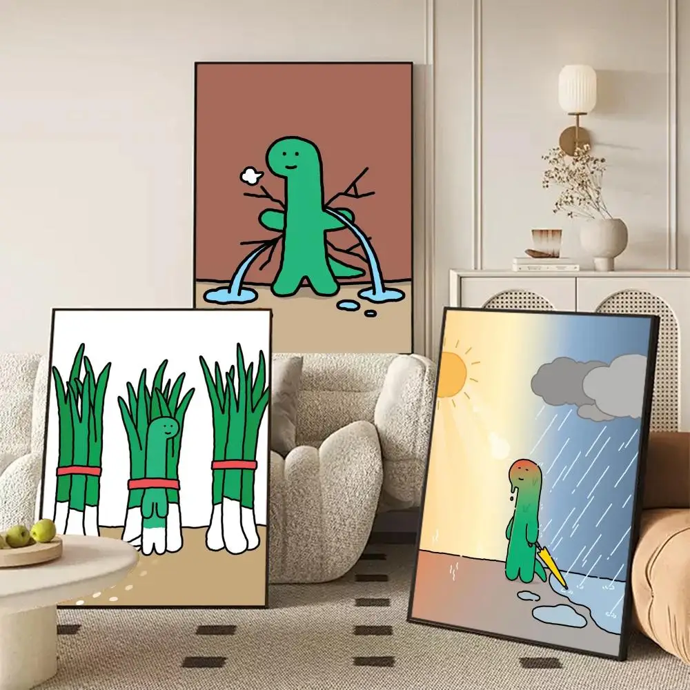 Cartoon Art J-Joguman Poster Self Adhesive Wall Stickers Removable Room Decor Aesthetic Space Murals Fancy Gift