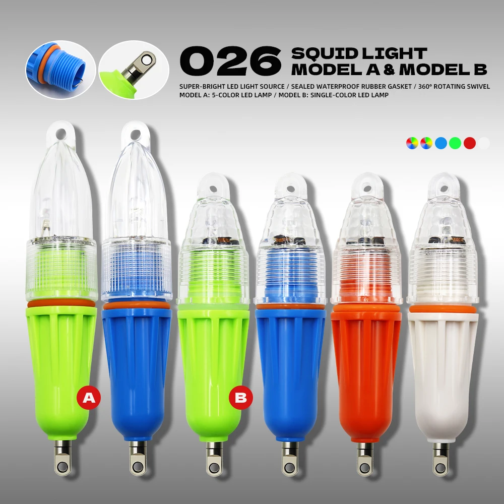 ZYZHE 1/2 Stück Angelköder-Licht 13cm/5,12 Zoll LED Superhelles Tiefsee-Bootsangelzubehör Fischlocklampe – Detail 1