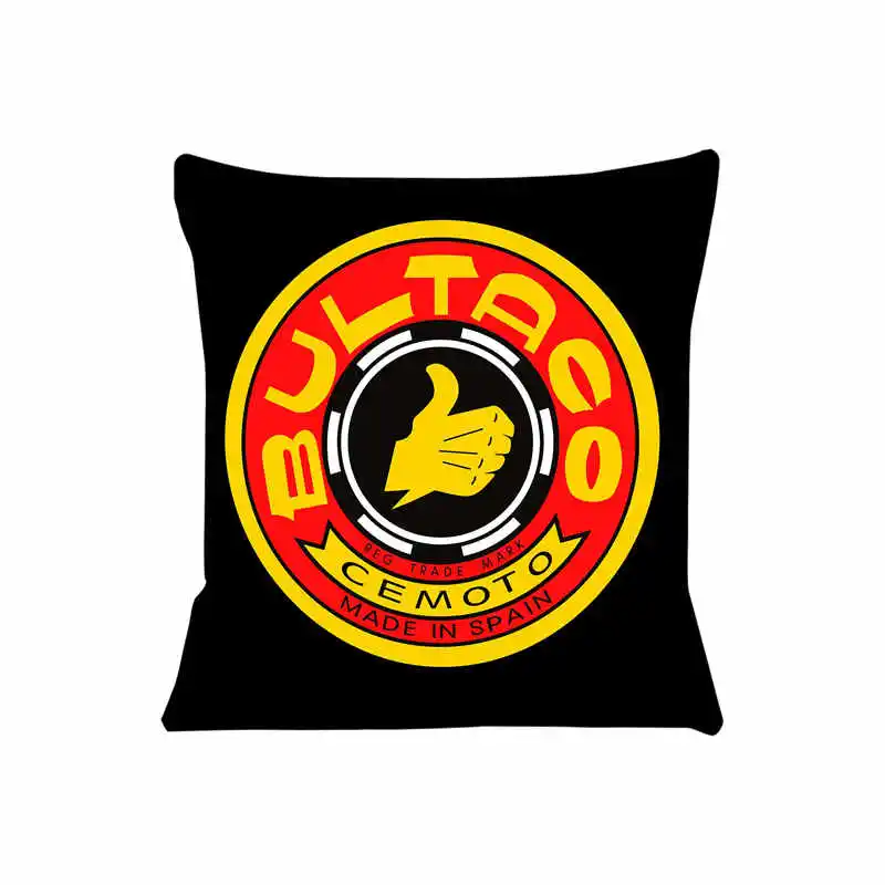 Cushion Cover for Sofa Bultaco Cemoto Motorcycles Pillow Case Cover Seat Car Throw Pillowcase 45X45cm For Home Decorative SJ-589