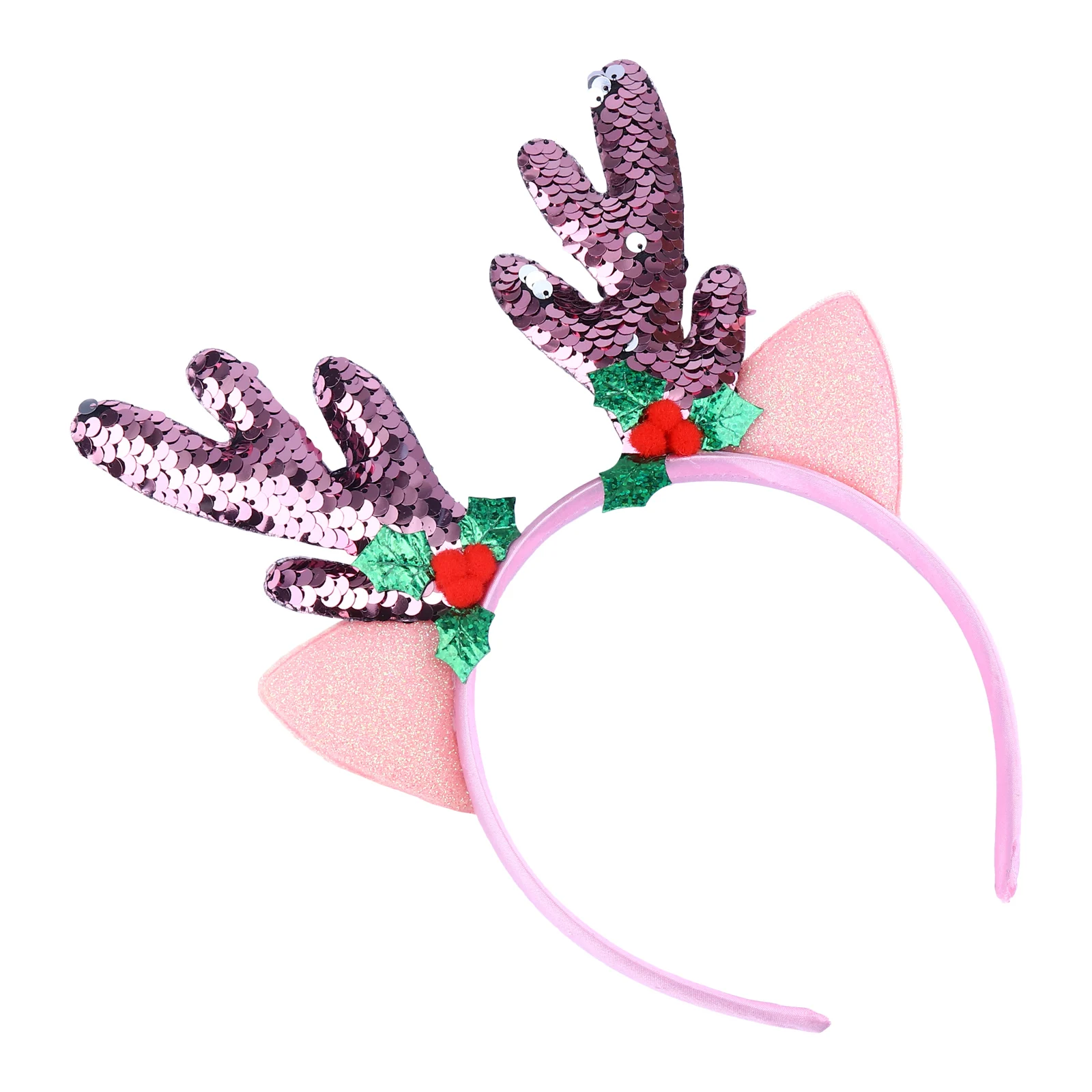 

Christmas Antler Headband Deer Ears Reindeer Hair Accessory for Kids Women Sequin Headdress Party Christmas Hairband Accessories