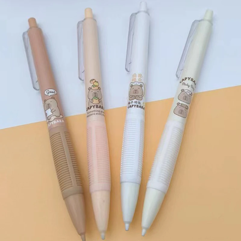 4pcs/Lot Capybara Mechanical Pencil 0.5mm Cartoon Automatic Pencil Press Pen Korean Stationery School Office Supplies kids gift