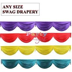 Wholesale Price Ice Silk Swag Drape For Wedding Backdrop Curtain Stage Background banquet Event Party Decoration