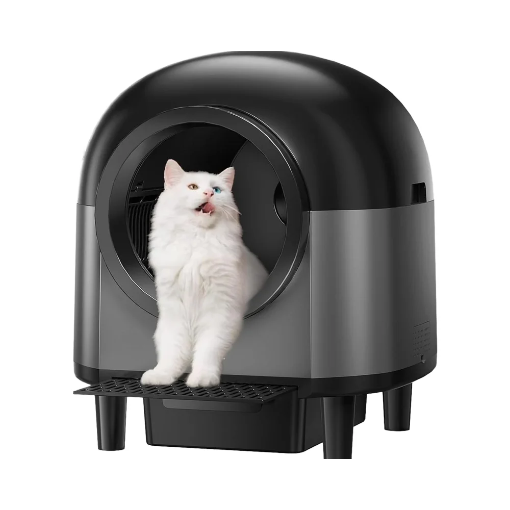 Smart Automatic 80L Electric Cat Litter Box Easy Clean 10 Safety Sensor Radars Advanced Odor Control APP-Control For Multiple