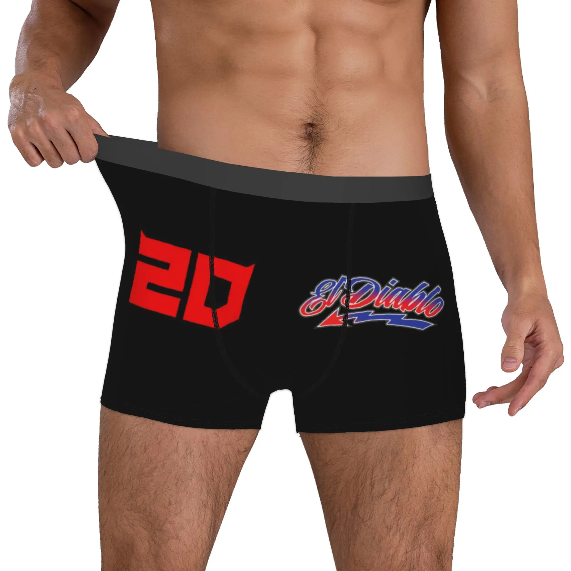Fabio Quartararo El Diablo Number 20 Boxer Shorts Men 3D Print Motorcycle Rider Sports Underwear Panties Briefs Soft Underpants