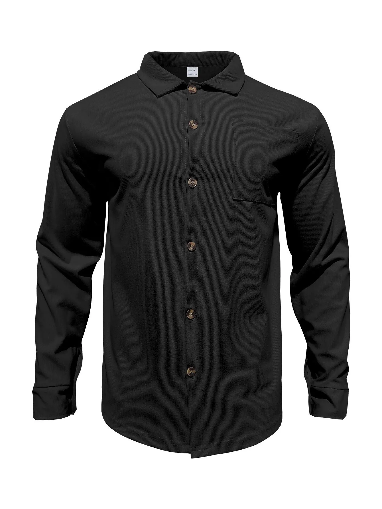 2026 Herbst Herren Cord Zweiteiler Set: Reihenverschluss-Cardigan & Langarmhemd – Lässiges, vielseitiges Streetwear-Mode-Outfit – Detail 6
