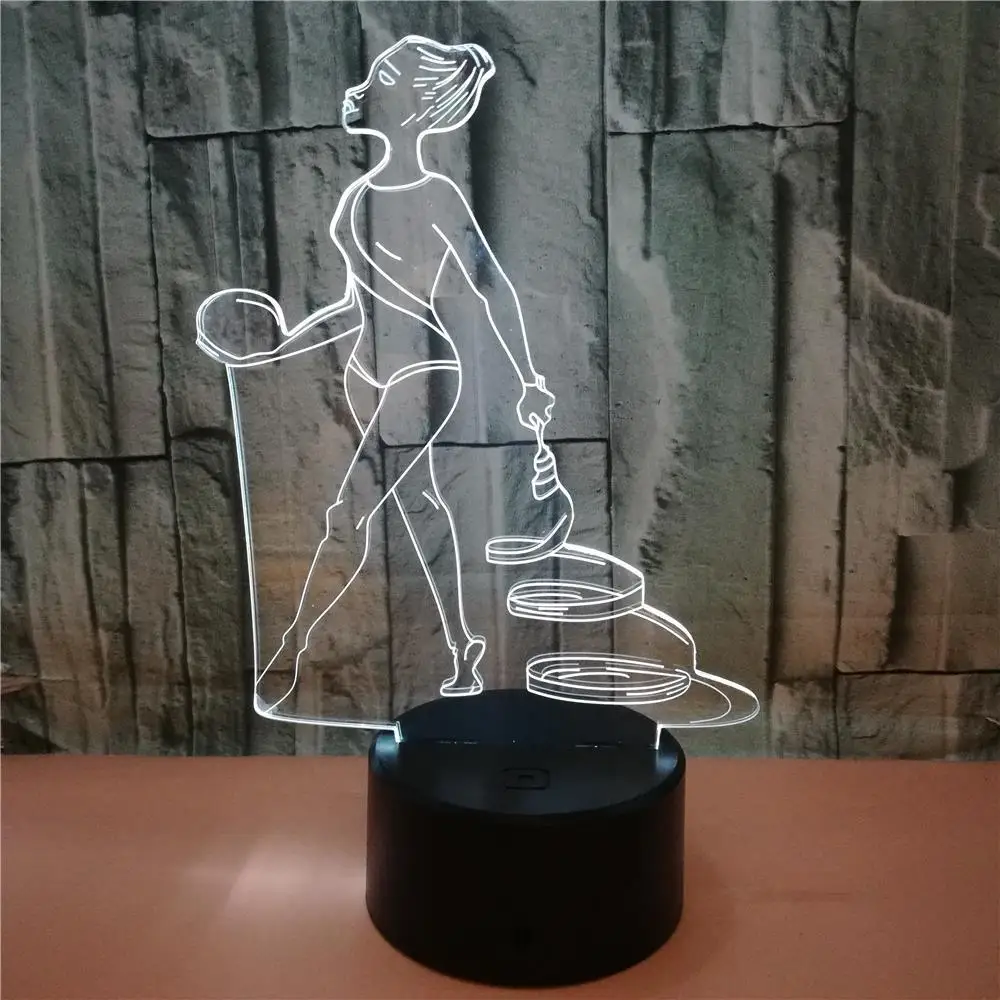 Figura gimnástica Nighdn luz Led nocturna para niños, Lámpara USB, mesita de noche, decoración de habitación, regalo de cumpleaños de Navidad para