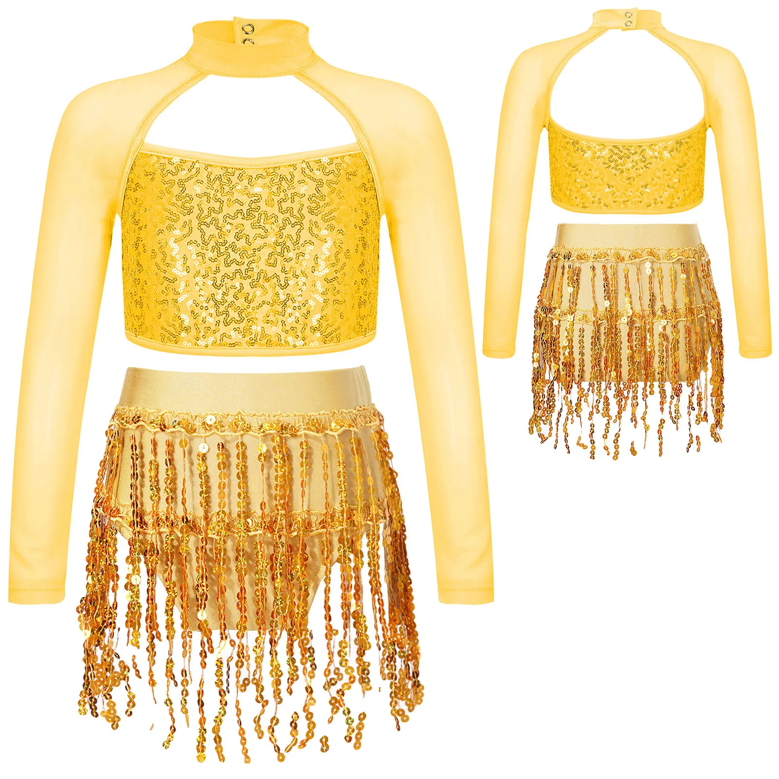 شرابة ثياب الفتيات تشاتشا الترتر التانغو رومبا الزي لامعة اللاتينية أزياء رقص Dancewear مجموعات مرحلة الأداء الملابس