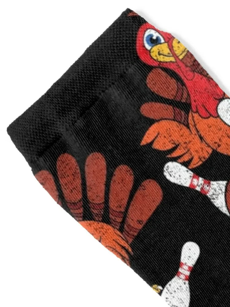 Funny Thanksgiving Pilgrim Bowling Vintage Turkey Hunters Bowling Thanksgiving Socks essential Wholesale cool Socks Girl Men's