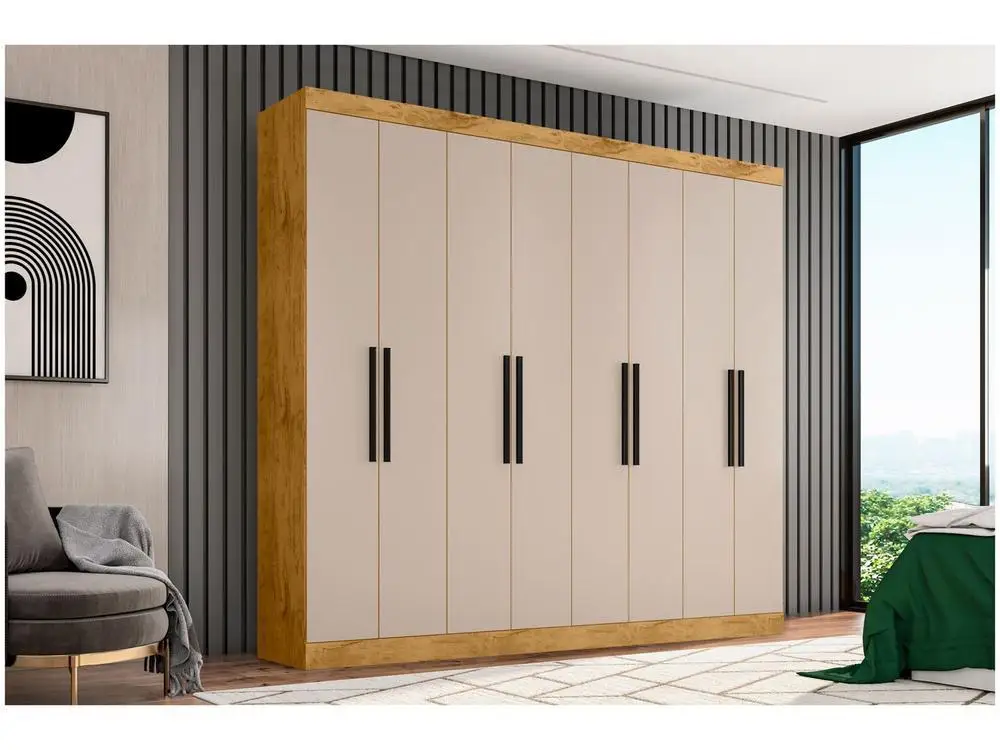 Wardrobe Couple 8 Doors 4 Drawers