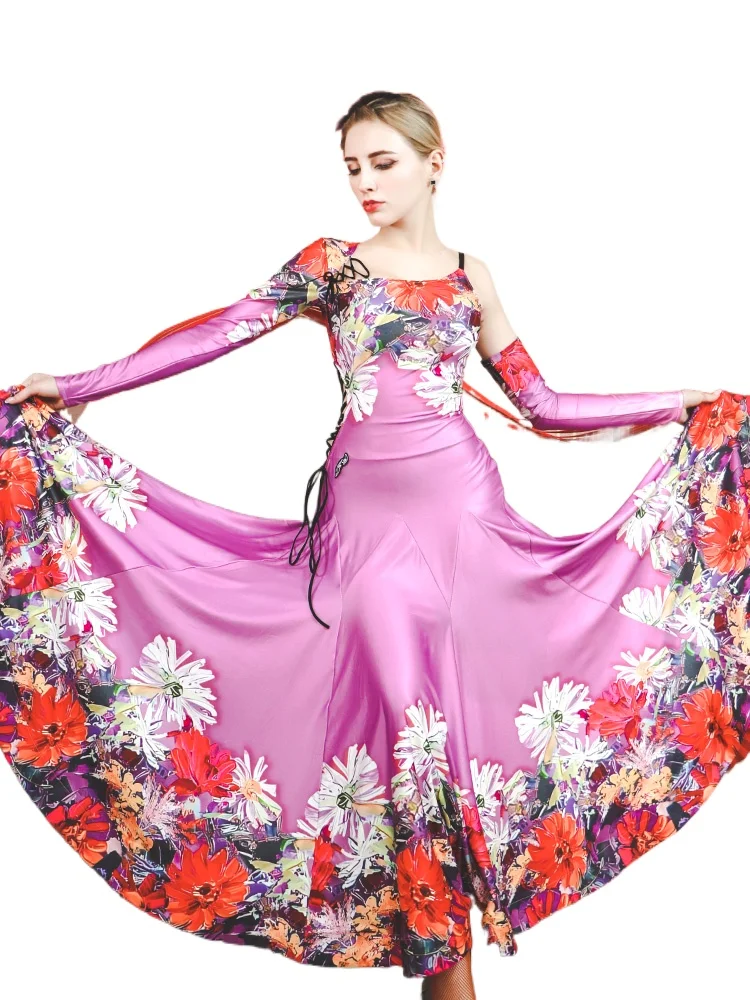 

2024 Newest Women Ballroom Dance Dress Waltz Adult Modern Dance Costumes Tango Rumba Dance Clothing ADL99