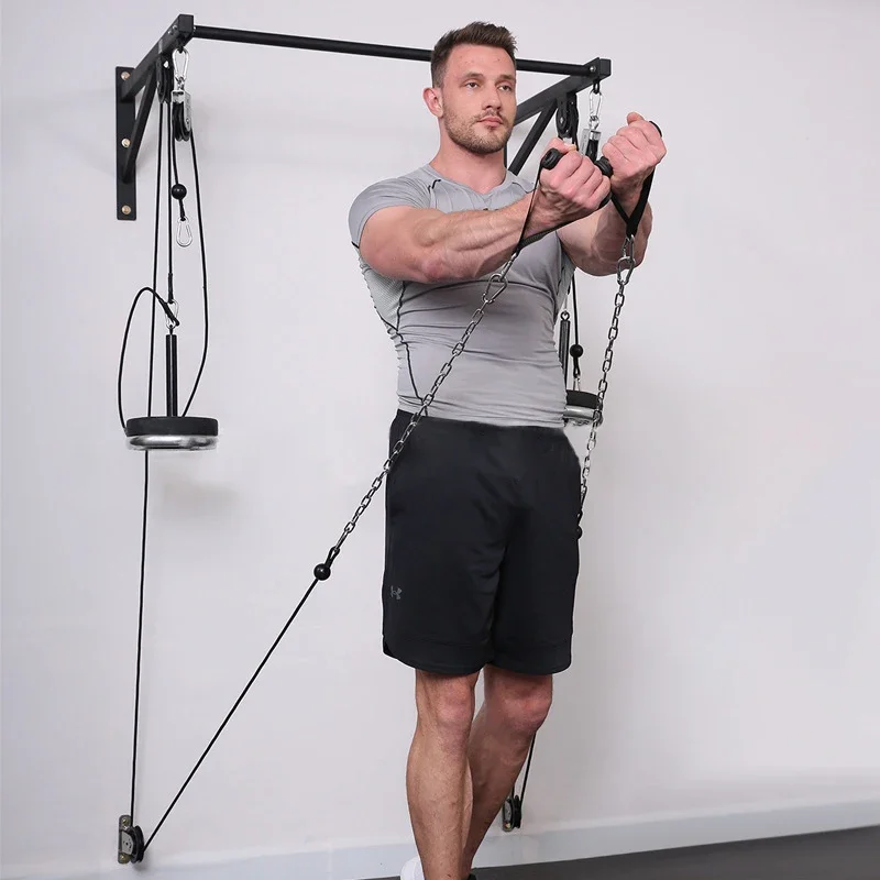 Polea de cable DIY montada en pared para bíceps y tríceps - imagen 5