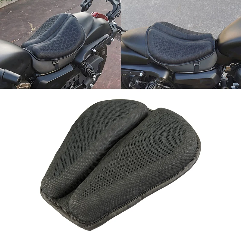 

Motorcycle Gel Seat Cushion Breathable Heat Insulation Air Pad Cover Anti Slip Sunscreen Seat Cover Shock Absorption