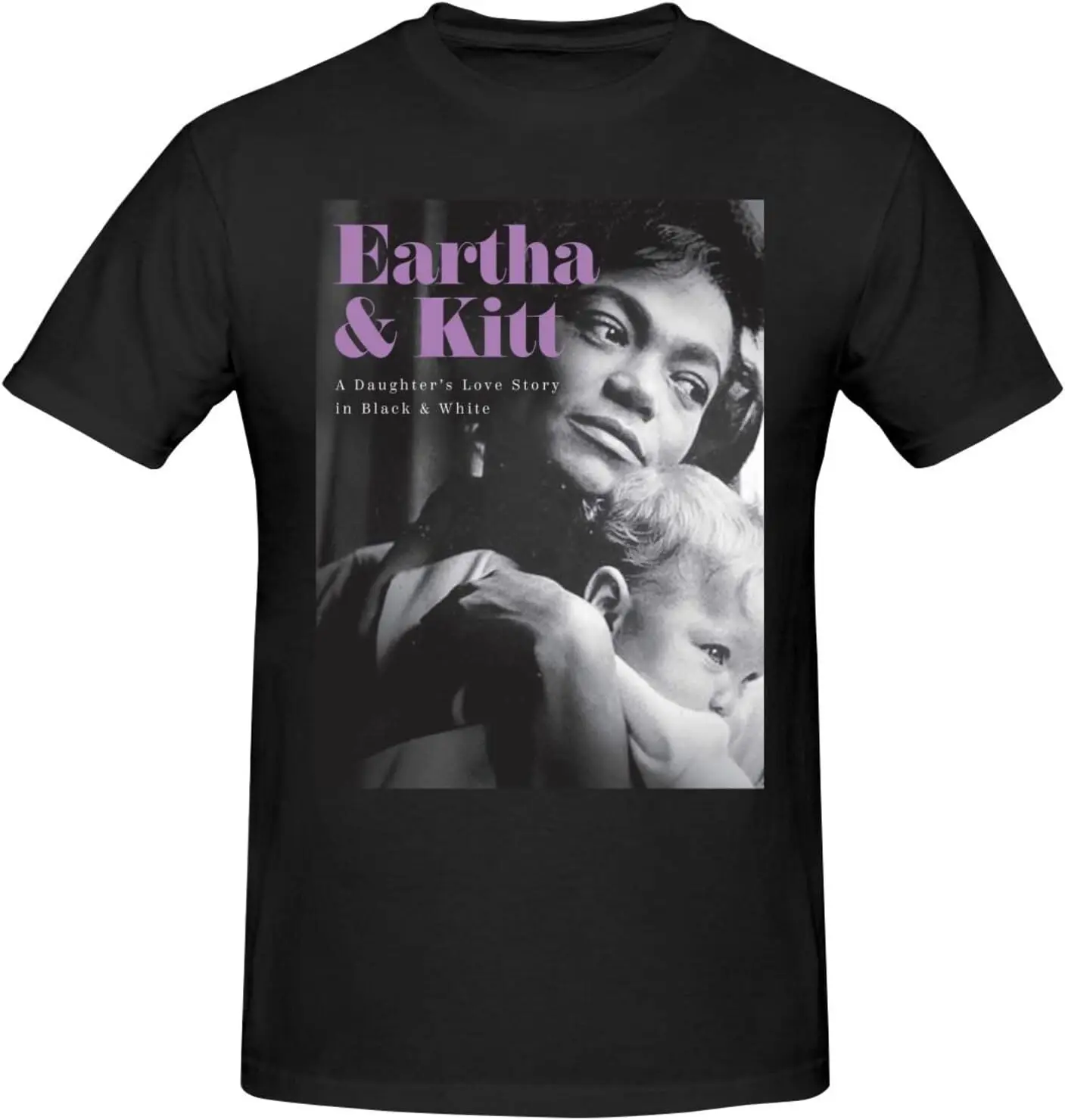 تيشيرتات قطنية بأكمام قصيرة قابلة للتنفس للرجال من Eartha Music Kitt، نمط شخصي، تي شيرت مخصص باللون الأسود