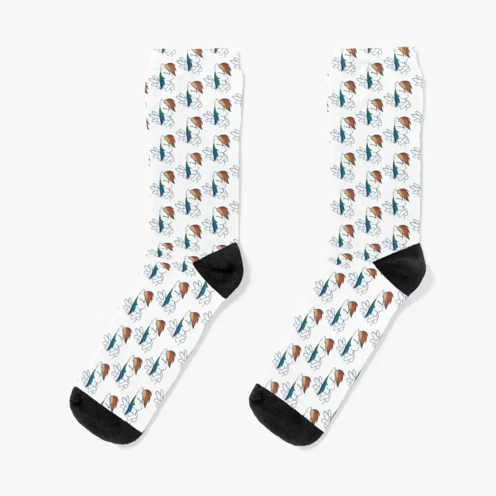 RainbowDash Not amused Outline Socks Run luxe Men's Boy Child Socks Women's