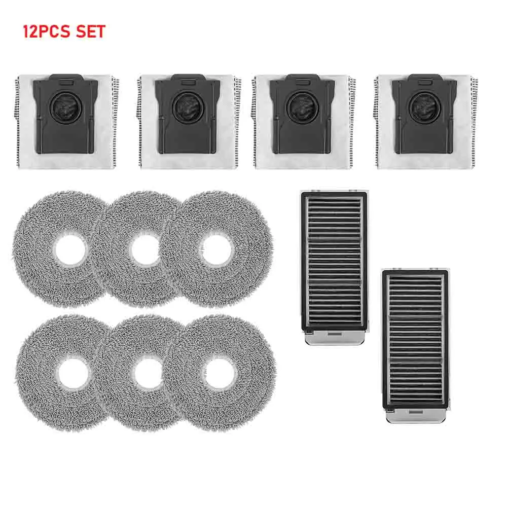 Dweildoeken Stofzakken voor Dreame X50 Pro/X50 Ultra/X50 Master/L40S Pro Ultra/L50 Pro Ultra/MOVA V50 Ultra Hoofd- en zijborstelfilters