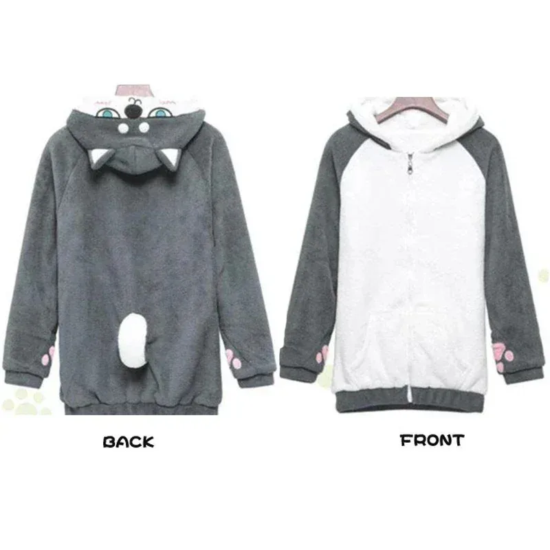 

Wiwi 123Harajuku японские кавайные толстовки женские толстовки с 3D ушками милые Shiba Inu Doge зимние плюшевые милые хомяки аниме Hoode