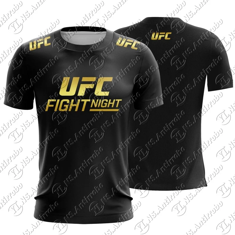 

25 Summer UFC T-shirt Respect the Fight Men's Short Sleeve Ultimate Fighting Championship Training Tops