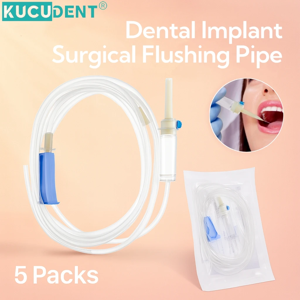

5Pcs Disposable Dental Surgic Irrigation Tube Flushing Pipe Irrigation Tubing Transparent Water Pipe Dentistry Materials