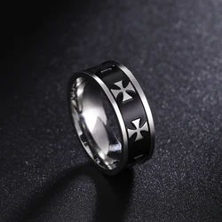 HIPEE Classic Stainless Steel Couple Rings Black Four Leaf Clover Simple Finger Ring Women Men Ring Engagement Wedding Jewelry