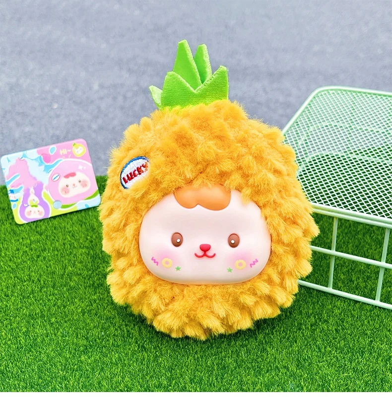 13 cm süße Obst-Geldbörse, Vinyl-Gesicht, Plüschtier, gefüllte Plüschtiere, Überraschung, Geburtstagsgeschenk, Spielzeug für Kinder, Taschenanhänger, Süßigkeiten auf Halloween