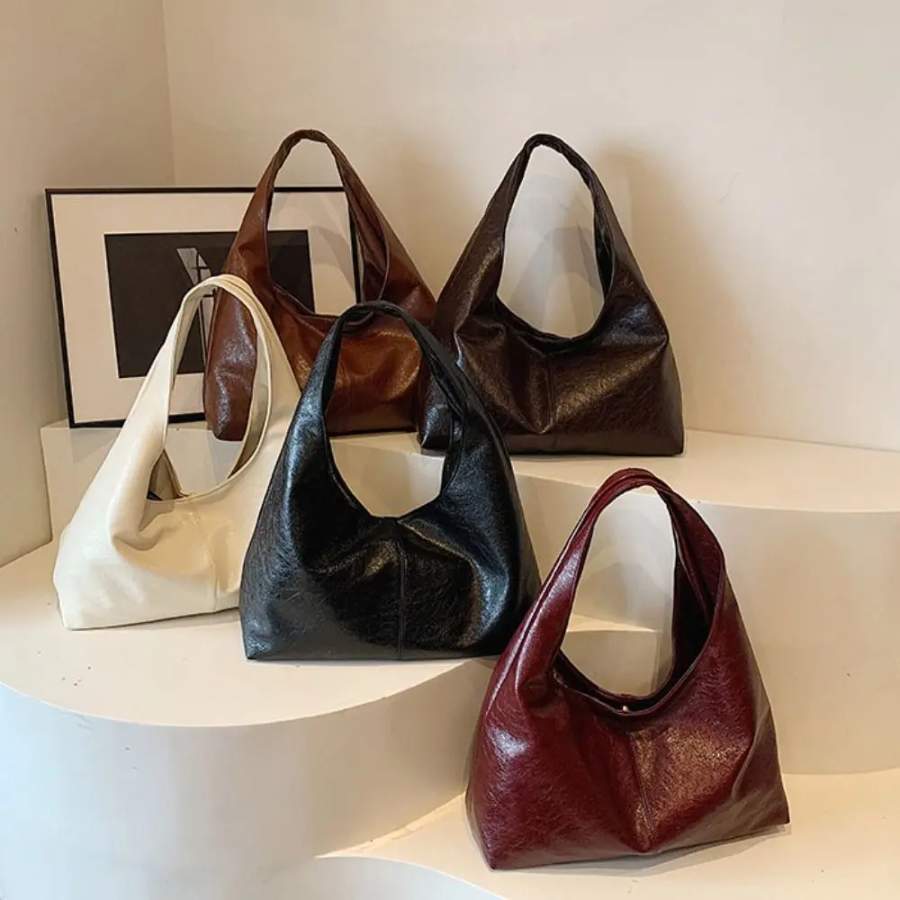 

Милая сумка-тоут в корейском ретро-стиле из искусственной кожи, однотонная, вместительная, большая сумка через плечо из ПУ кожи для улицы