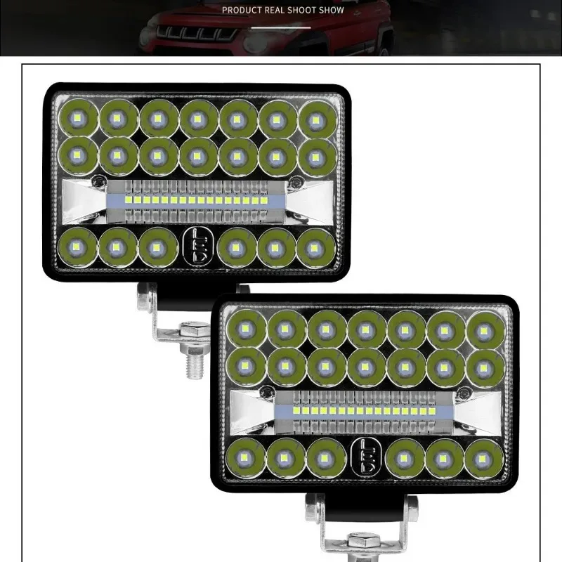 

New for Car Boat Tractor Truck4x4 Atv Headlights 12V 24V 5inch LED Light Bar Offroad Spot Flood LED Work Light 2pcs