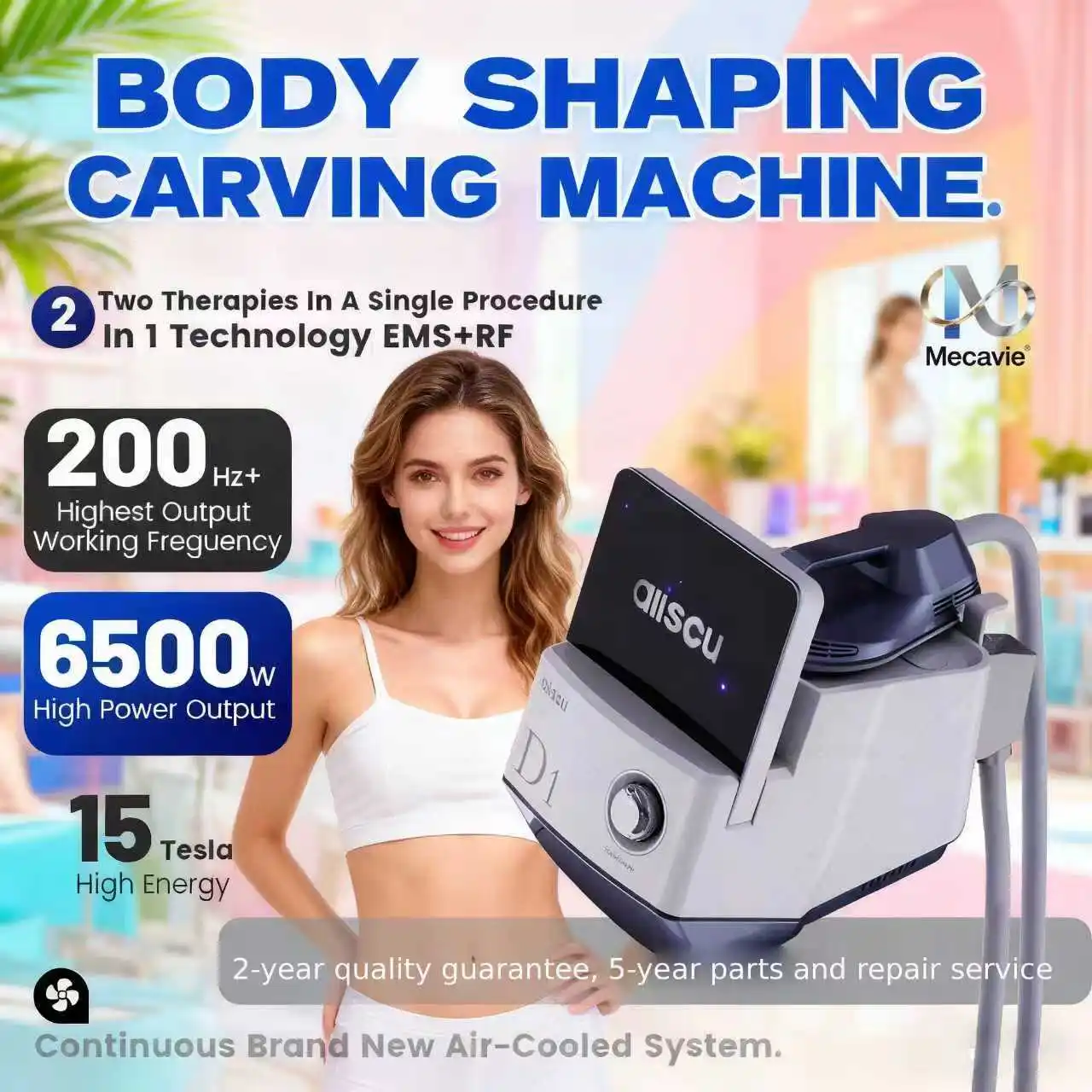 جديد 2026 EMS المحمولة MECAVIE 6500 واط العضلات التخسيس والوزن آلة إزالة الدهون النقش آلة الجسم صالون #1