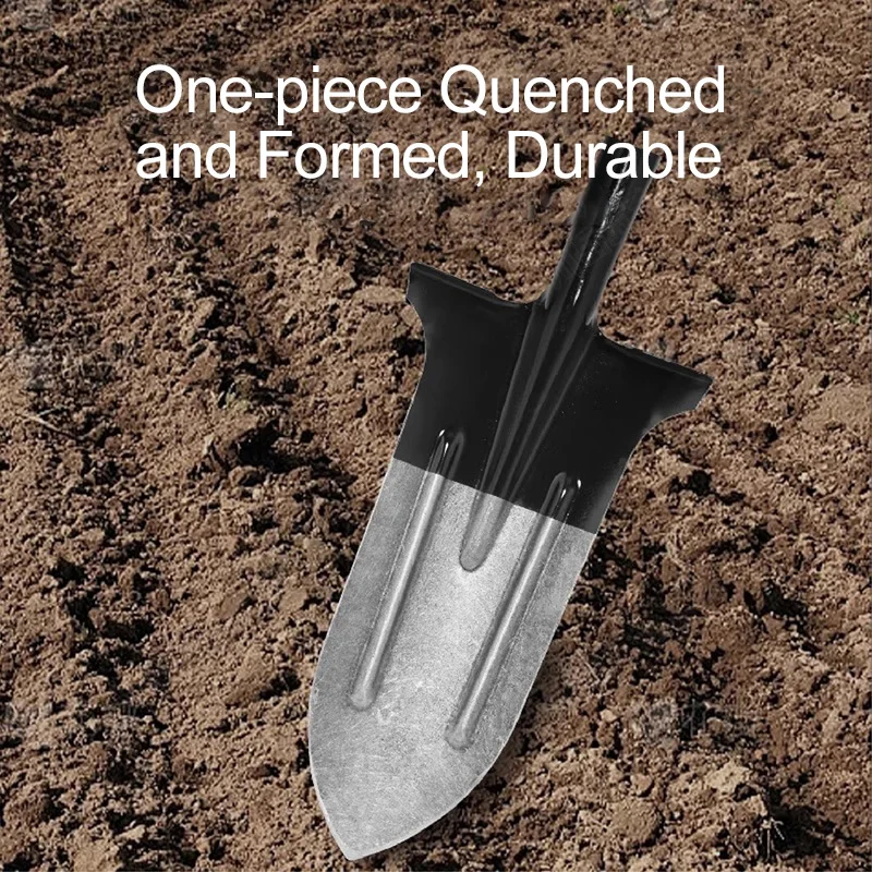 مجرفة مدببة كبيرة جميع الصلب المنغنيز الصلب سميكة جولة رئيس مجرفة لحفر الأشجار حفرة عميقة حديقة أداة مجرفة إزالة الأعشاب الضارة