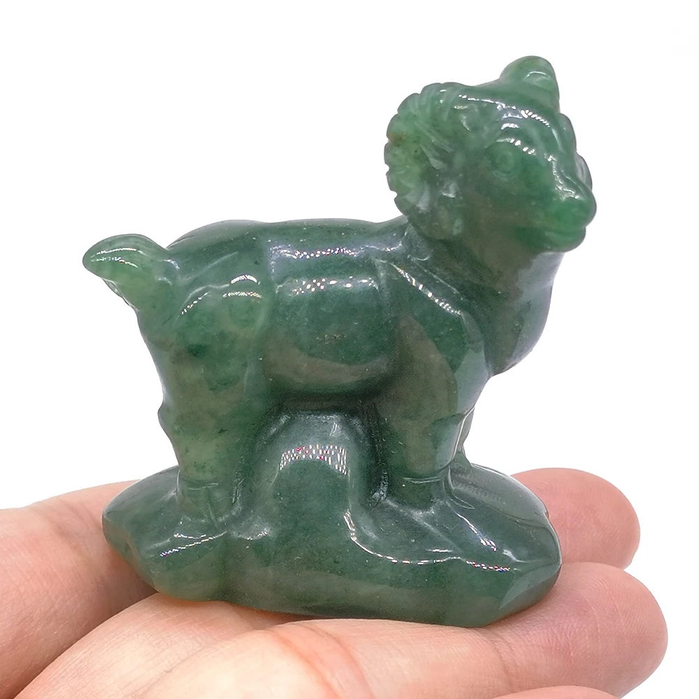 

Various Crystal Energy Stones Carved Goat Statue Quartz Tiger Eye Sheep Wild Animal Figurine, Natural Stone, Chakra, Home Decor