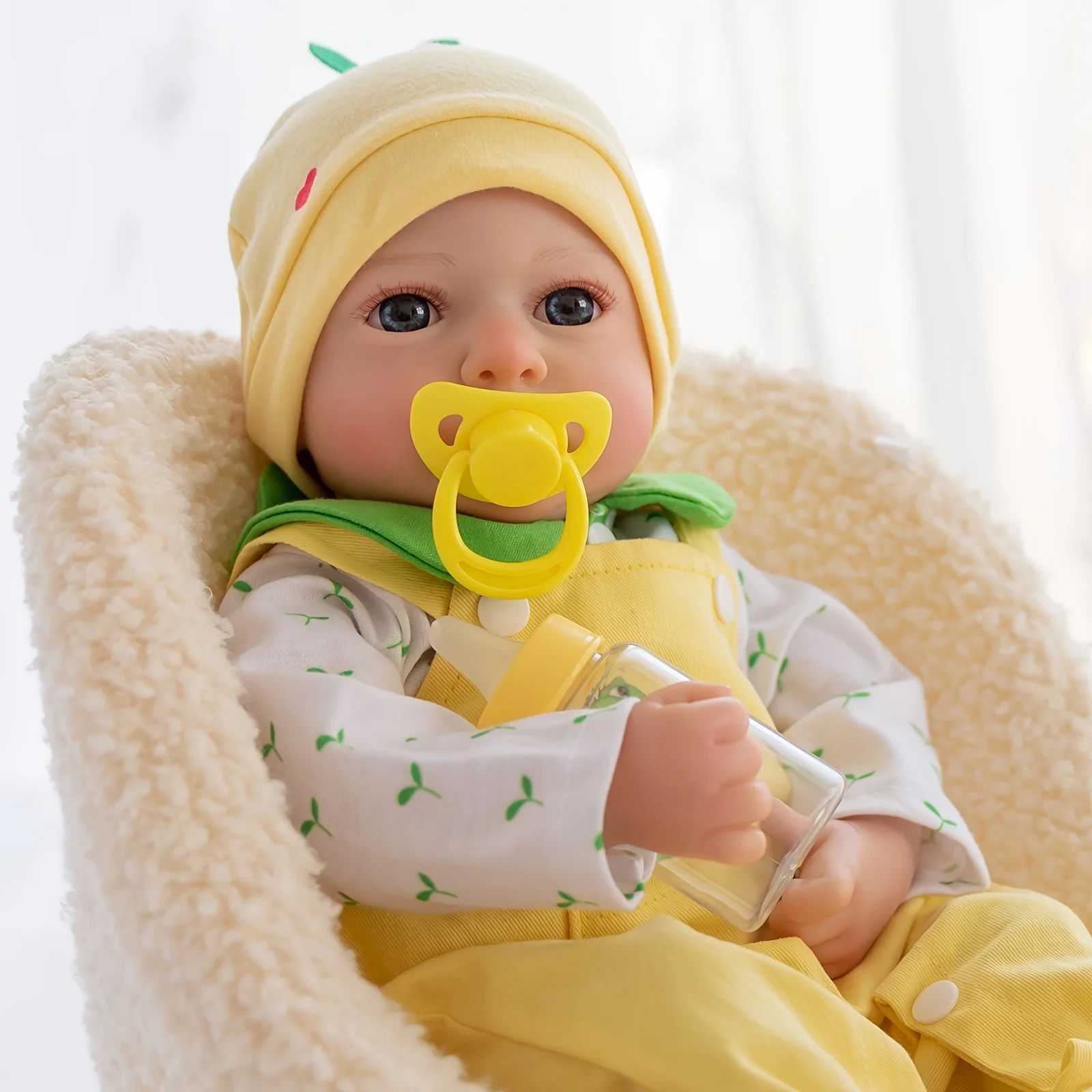 18 Inch Hand-Painted Realistic Skin Reborn Doll with Clear Vein Pattern Handcrafted Lifelike Baby Doll Suitable for Children And Doll Collectors as Gifts
