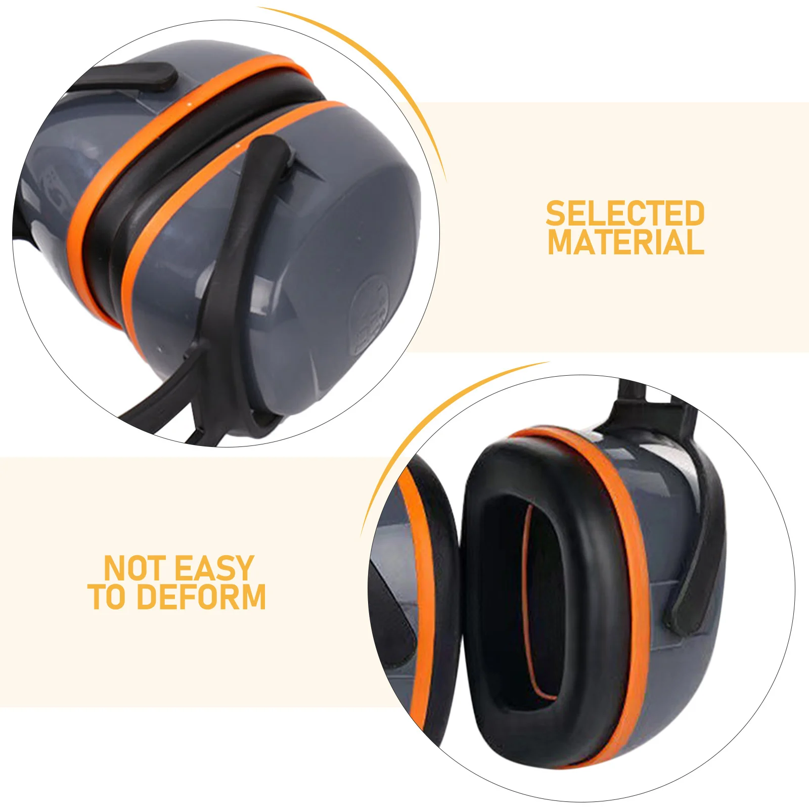 Noise Reduction Earmuff ABS Durable Noise Cancelling Headphone Padded Rotating Ear Cups for Hearing Protection Work Study