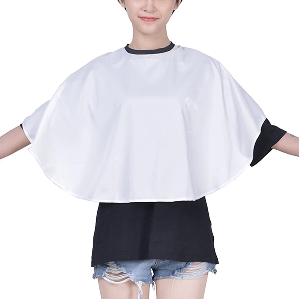 

Waterproof Hair Salon Barber Cape Hair Cutting Shawl Adjustable Hairdressing Shoulder Cape (White) hairdressing cape