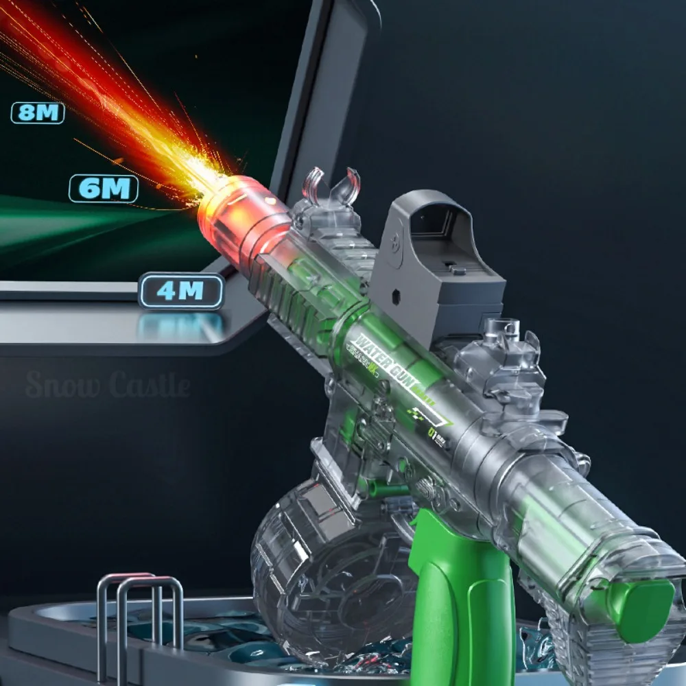 لعبة مسدس مياه للرماية الكهربائية للبالغين في الصيف في الهواء الطلق مع بخاخات خفيفة وتأثير اللهب هدايا رذاذ الماء القوية للأولاد #2