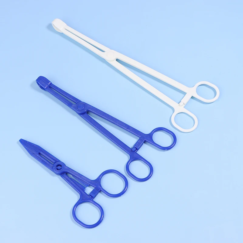 1Pc Disposable Sterile Slotted Round Navel Forceps Clamp Triangle Open Plier Ear Nose Lip Belly Body Piercing Forceps Tools