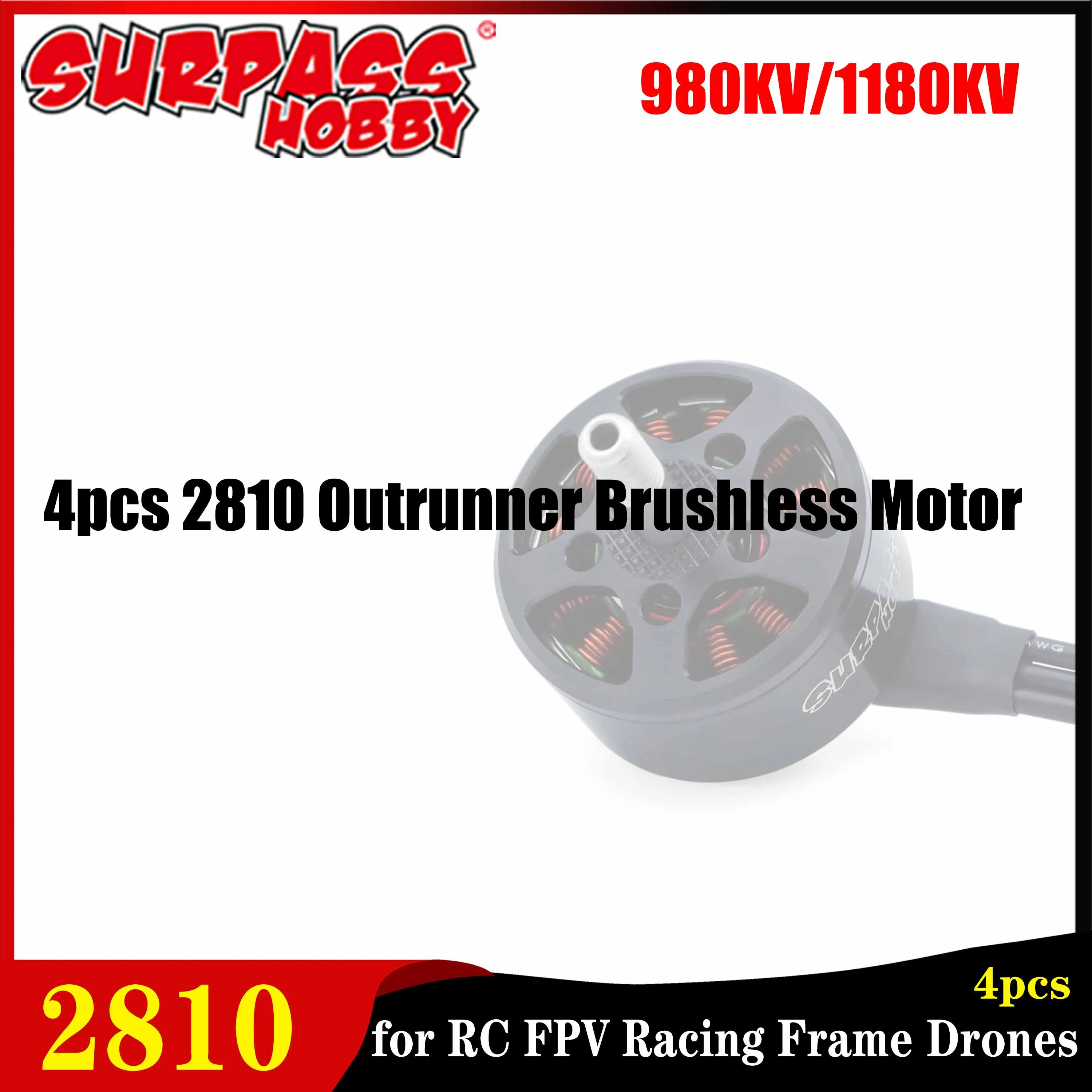 

SURPASS HOBBY 2810 980KV/1180KV Outrunner Бесщеточный двигатель 4-6S RC FPV Racing Freestyle Frame Drones APEX Mark4 XL7 7-дюймовые детали